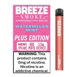 Elevate Your Vaping Experience with Breeze Plus Zero Nicotine Watermelon Mint